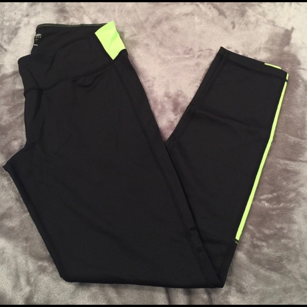 Calvin Klein Black with Green Panel Legging
